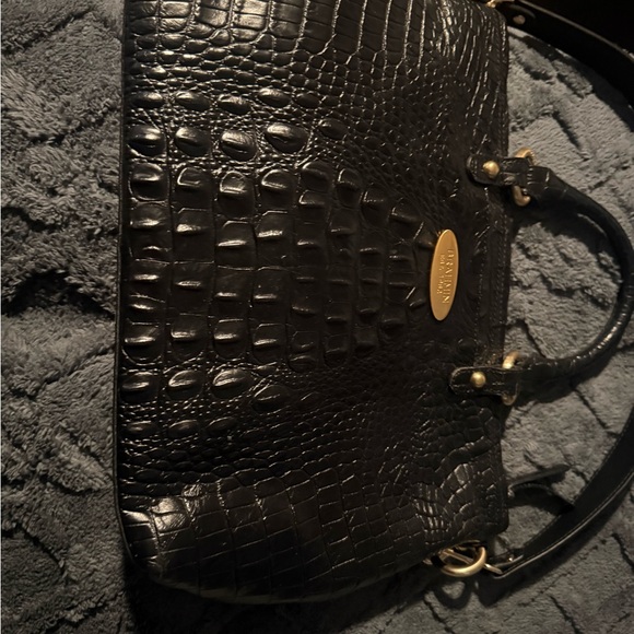 Brahmin Elegant Black Crocodile-Embossed Women's Bag - Picture 2 of 6